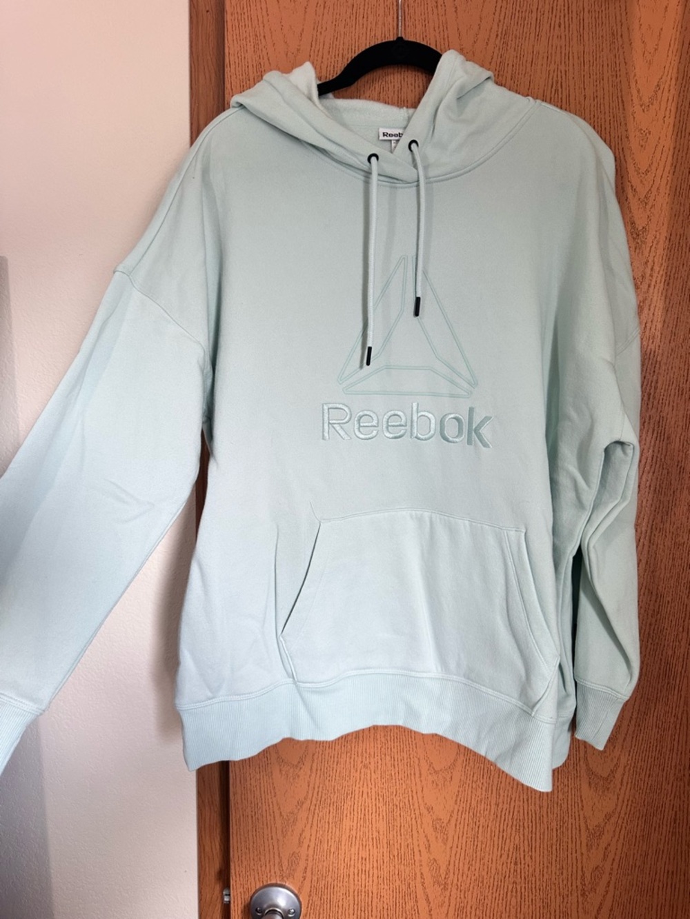 Reebok Light Mint Pullover Hoodie with Logo
